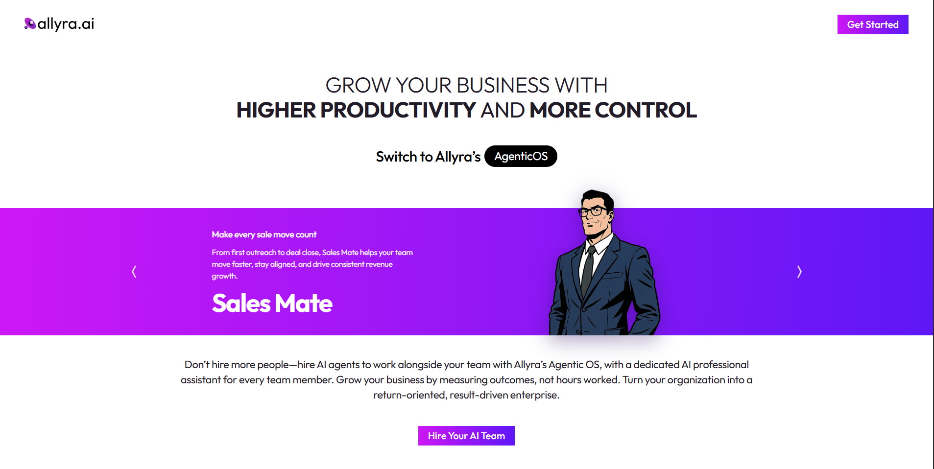 Allyra.ai product screenshot